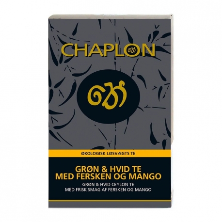 Chaplon Hvid og Grøn Te m. Fersken og Mango Refill 100g