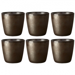 Aida RAW Krus 30 cl 6 Stk Metallic Brown