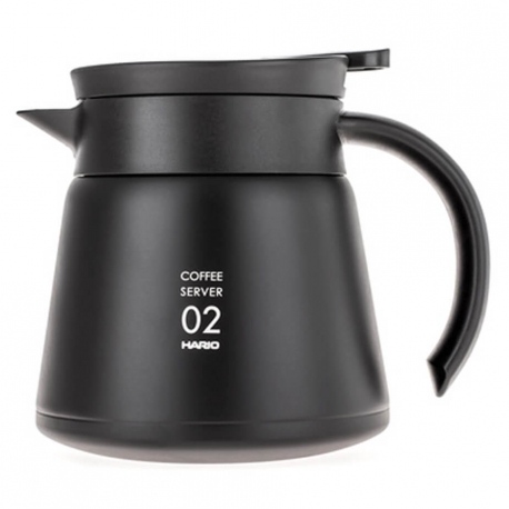 Hario V60-02 Rustfrit Stål Server 0,6L Sort