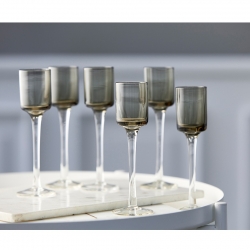 Lyngby Snapseglas 5cl 6 stk Grå