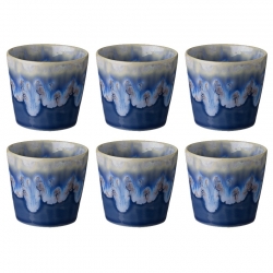 Costa Nova Gres Espressokopper 6 stk 0,10L Blå