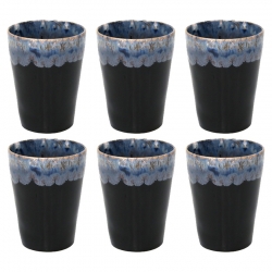 Costa Nova Gres Krus 6 stk 0,38L Sort