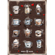 Kaffeplakat Rigtig Kaffe COFFEE DRINKS 50x70cm