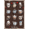 Kaffeplakat Rigtig Kaffe COFFEE DRINKS 21x30cm