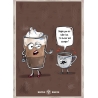 Kaffeplakat Rigtig Kaffe HOTTER & STRONGER 21x30cm