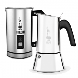 Bialetti Venus Espressokande 6 kop Inkl. Mælkeskummer