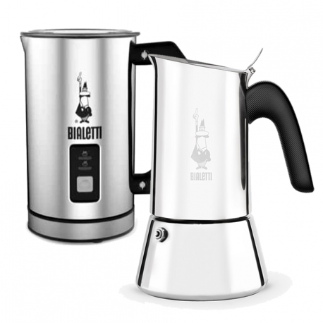 Bialetti Venus Espressokande 6 kop Inkl. Mælkeskummer