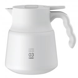 Hario V60-03 Rustfrit Stål Plus Server 0,8 L Hvid