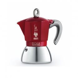 Bialetti Moka Induction 2 Kop. Espressokande Rød