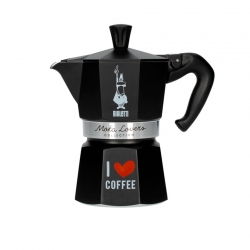 Bialetti Moka Lovers 3 Kop. Espressokande Sort - I Love Coffee