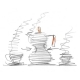 Alessi Pulcina 3 Kop. Espressokande Sort