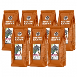 Rigtig Kaffe Papua New Guinea No. 6 - 7x400g Hele kaffebønner