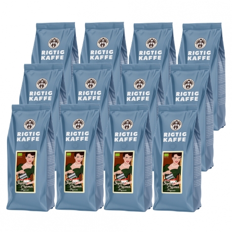 Rigtig Kaffe Super Crema Økologisk 12x500g