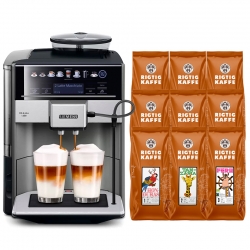 Siemens TE655203RW EQ6 Plus s500 Espressomaskine Inkl. 9x400g Verdenskaffe