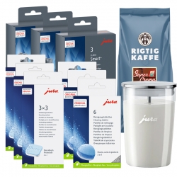 Jura Plejepakke Claris Smart+ Inkl. Mælkebeholder & 1kg Rigtig Kaffe