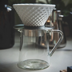 Loveramics Brewers Glaskande Inkl. Hario V60-02 Keramik Dripper 2 Kop.