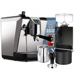 Nuova Simonelli Oscar II OPV Inkl. Eureka Mignon Perfetto Espressokværn, Baristaudstyr & 1kg Kaffe