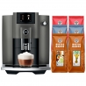 Jura E6 (EC) Dark Inox Espressomaskine Inkl. 2,8kg Rigtig Kaffe DK sprog