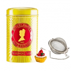 Tesi i Kæde med Cupcake-Figur Inkl. Østerlandsk Tehus Solskins Te 125g
