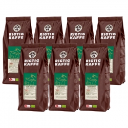 Rigtig Kaffe Organic Chanchamayo 7x400g Hele kaffebønner