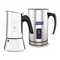 Bialetti Venus Elegance 6 Kop. Espressokande & Izzo Elektrisk Mælkeskummer