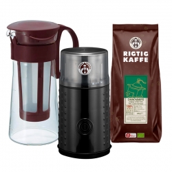 Hario Mizudashi Iskaffebrygger Inkl. House of Barista Kaffemølle & 400g Kaffe