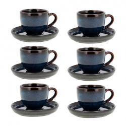 Bitz Espresso m. underkop 7 cl 6 stk Mørkeblå/Sort