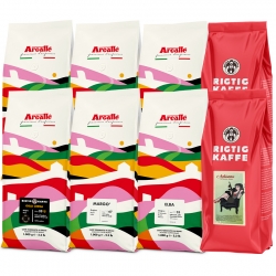 Rigtig Kaffe & Arcaffé Mixpakke 8kg Hele kaffebønner