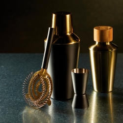 BarCraft Barsæt 3 Dele Sort/Guld