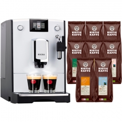 Nivona CafeRomatica 560 Hvid Espressomaskine Inkl. 8x400g Rigtig Kaffe Organic