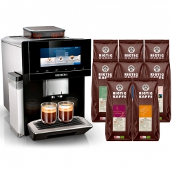Siemens TQ905R09 EQ900 s500 Espressomaskine Inkl. 8x400g Rigtig Kaffe Organic