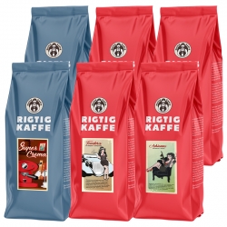 Rigtig Kaffe Bestsellers Mixpakke 6kg Hele kaffebønner