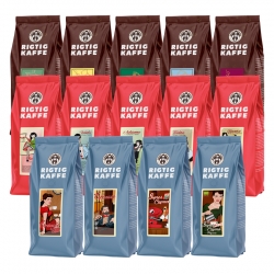 Rigtig Kaffe Mixpakke 14 stk Hele kaffebønner