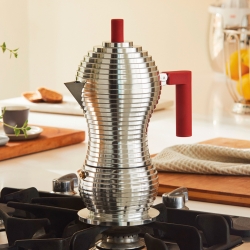 Alessi Pulcina 6 Kop. Espressokande Rød