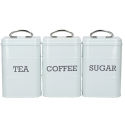 Living Nostalgia Vintage Beholdere Blå 3 Stk