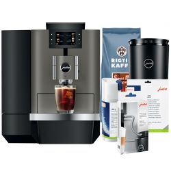 Jura X10 (EA) Dark Inox Espressomaskine Inkl. 1L Cooler, Pleje & 6kg Kaffe
