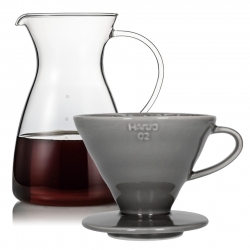 Hario Filterbryg Sæt Inkl. V60-02 Keramik Dripper 2 Kop & Glaskande 0,4 L