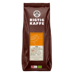 Rigtig Kaffe Organic Java v/24kg Hele kaffebønner