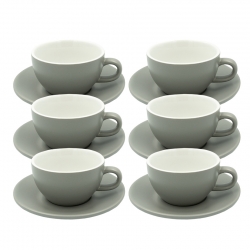 Club House Tulipano Cappuccino m. Underkop Mat Grå 26 cl 6 Stk