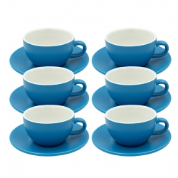 Club House Tulipano Cappuccino m. Underkop Mat Blå 26 cl 6 Stk