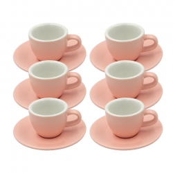 Club House Tulipano Espresso m. Underkop Mat Rosa 7 cl 6 Stk