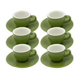 Club House Tulipano Espresso m. Underkop Mat Grøn 7 cl 6 Stk