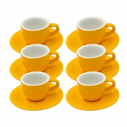 Club House Tulipano Espresso m. Underkop Mat Gul 7 cl 6 Stk