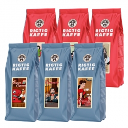 Rigtig Kaffe Mixpakke 3kg Hele kaffebønner