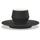 Club House Maniko Espresso m. Underkop Mat Sort 7 cl 4 Stk