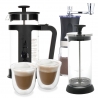 Bialetti Smart 3 Kop. Stempelkande Inkl. Kaffemølle, Mælkeskummer & Glas
