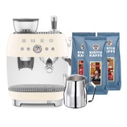 Smeg EGF03CREU Manuel espressomaskine Inkl. Kværn Creme