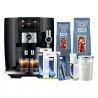 Jura J8 Twin (EA) Diamond Black Espressomaskine Inkl. Mælkebeholder, Pleje & Rigtig Kaffe
