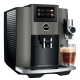 Jura S8 (EB) Dark Inox Espressomaskine Inkl. Startpakke DK sprog, Mælkebeholder, 6kg Rigtig Kaffe & Pleje