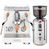 La Pavoni New Cellini Evolution Hvid LPSCVW01NO Espressomaskine Inkl.  La Pavoni Prosumer Chrome LPGGRI01EU Espressokværn